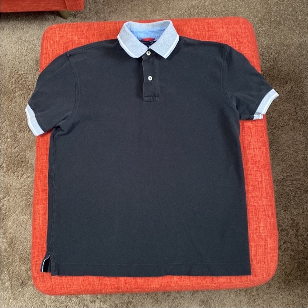 Tommy Hilfiger Black Piqué Polo Shirt